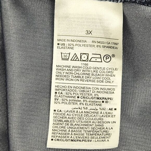 Old Navy Fitted One Shoulder Velvet Mini Dress Plus Size 3X Womens Navy Blue - Picture 8 of 8